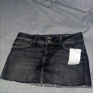 Bershka Charcoal Mini Skirt